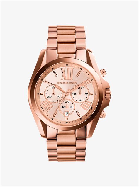 michael kors bradshaw rose gold tone watch